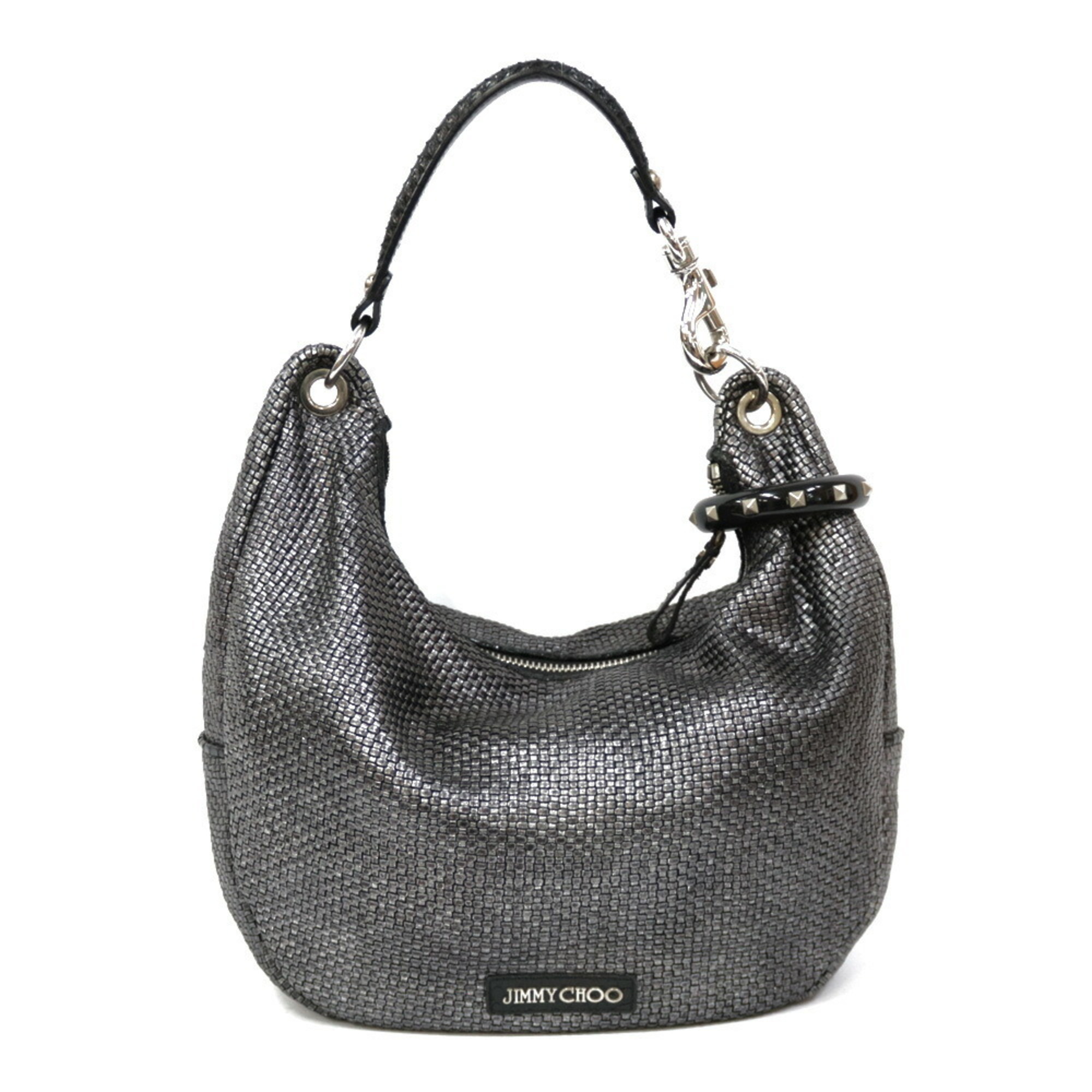 Jimmy Choo Shoulder Bag Sky Silver Ladies